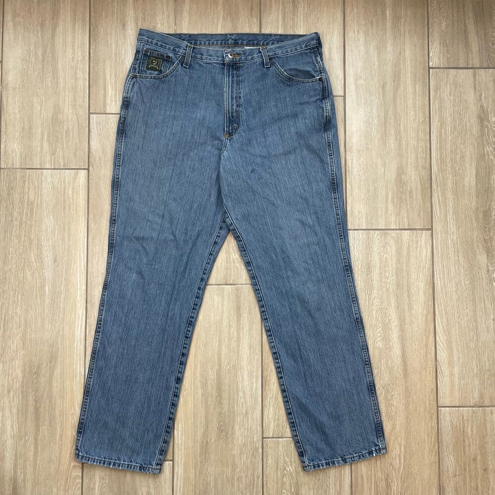 Cinch Jeans Mens 38x34 Straight Leg Medium Wash Western Cowboy Ranch Denim
